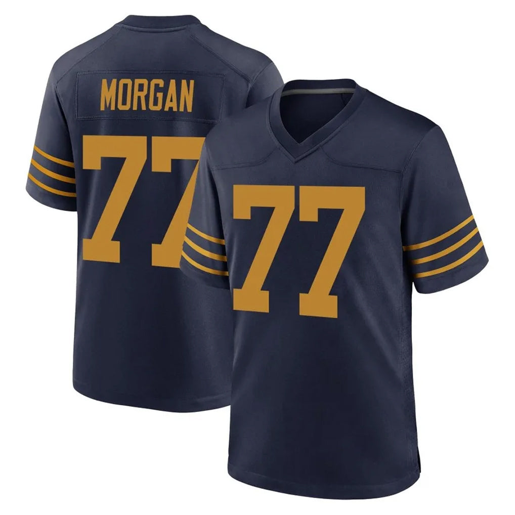 Broks GB.Packers #77 Jordan Morgan Player Navy The 1923 Classic Home Game Stitched Jerseys