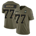 Broks GB.Packers #77 Jordan Morgan Player Olive 2025 Salute To Service Limited Home Game Stitched Jerseys