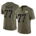 Broks GB.Packers #77 Jordan Morgan Player Olive Salute To Service Limited Stitched Jerseys