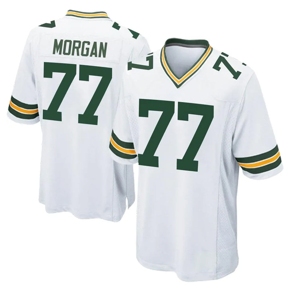 Broks GB.Packers #77 Jordan Morgan Player White Home Game Stitched Jerseys
