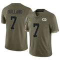 Broks GB.Packers #7 Javon Bullard Player Olive Salute To Service Limited Stitched Jerseys