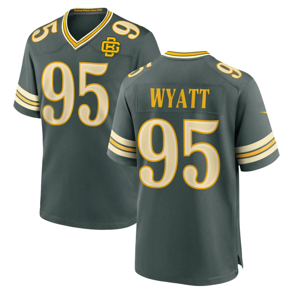 Broks GB.Packers #95 Devonte Wyatt Player Green 2026 Rivalries Collection Home Game Stitched Jerseys