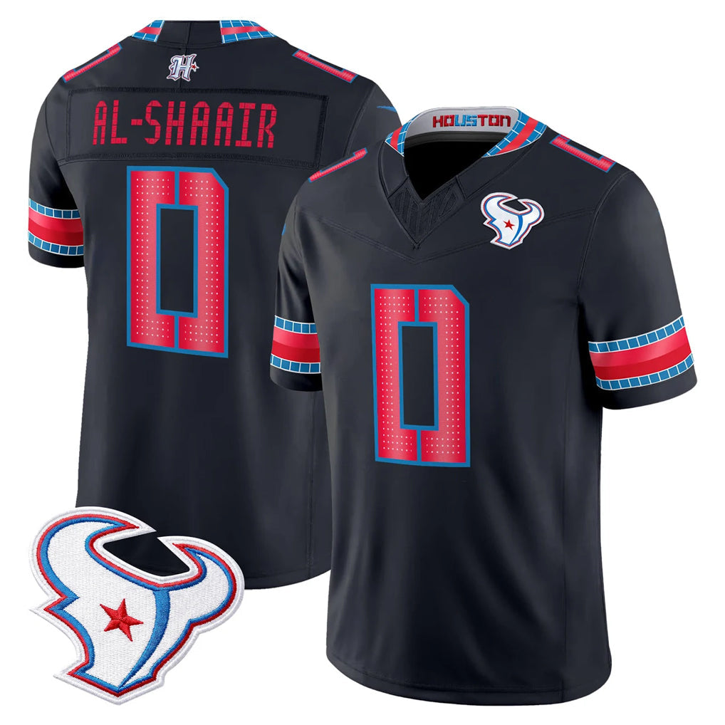 Broks H.Texans #0 Azeez Al-Shaair Player Navy 2026 Rivalries Vapor Limited Home Game Stitched jerseys