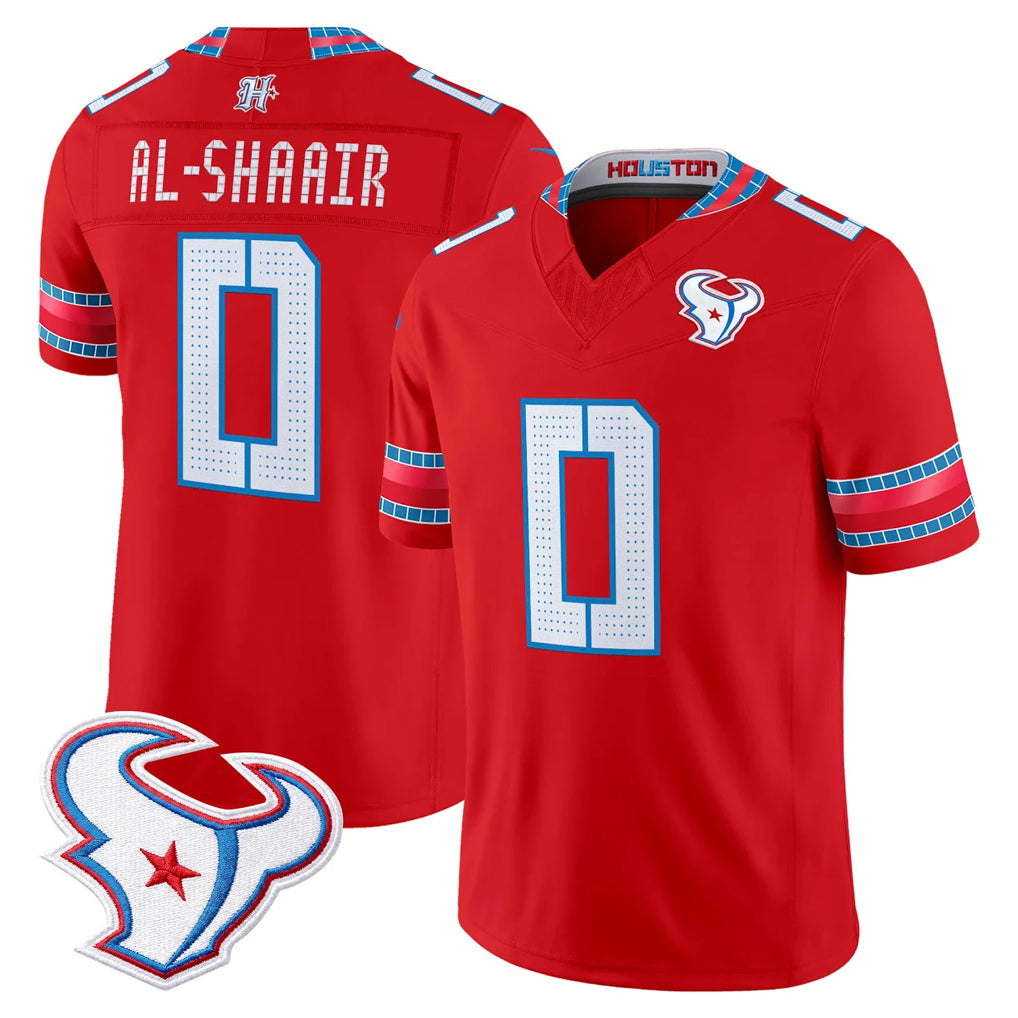 Broks H.Texans #0 Azeez Al-Shaair Player Red 2026 Rivalries Vapor Limited Home Game Stitched jerseys