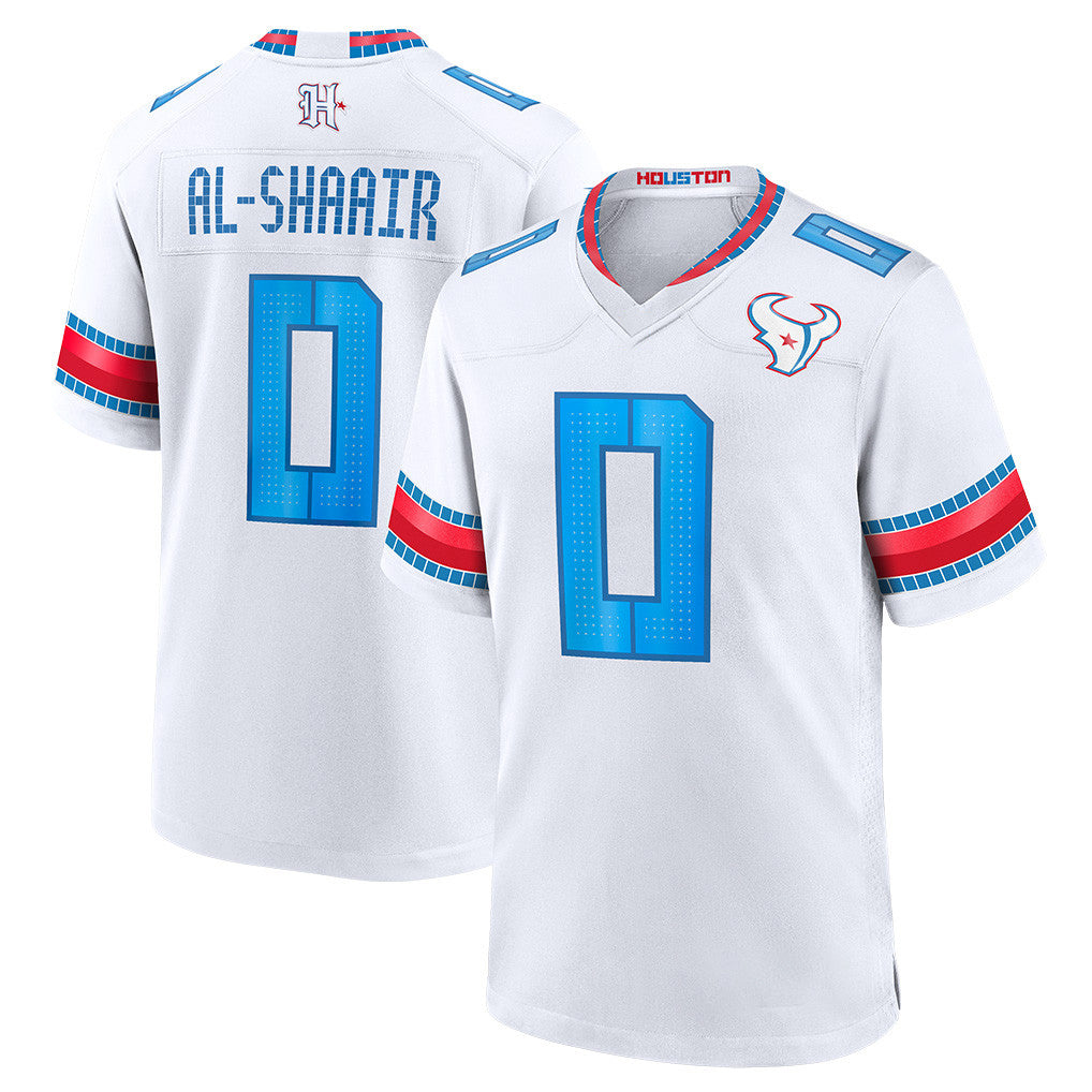 Broks H.Texans #0 Azeez Al-Shaair Player Whtie 2026 Rivalries Vapor Home Game Stitched jerseys