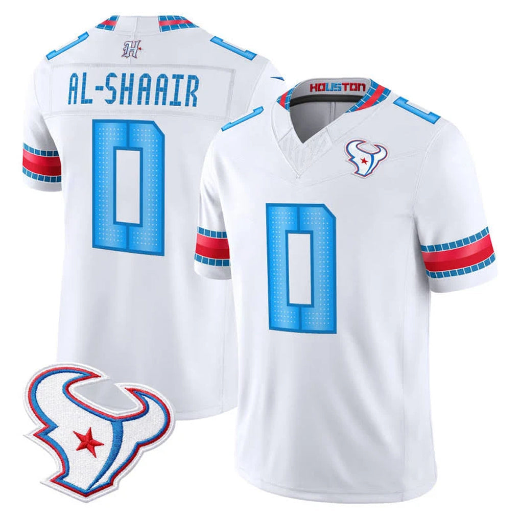 Broks H.Texans #0 Azeez Al-Shaair Player Whtie 2026 Rivalries Vapor Limited Home Game Stitched jerseys