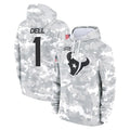 Broks H.Texans #1 Tank Dell Player Arctic Camo Salute to Service Hoodies Limited Game Stitched Jerseys