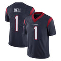 Broks H.Texans #1 Tank Dell Player Navy Limited Vapor Untouchable Home Game Stitched Jerseys