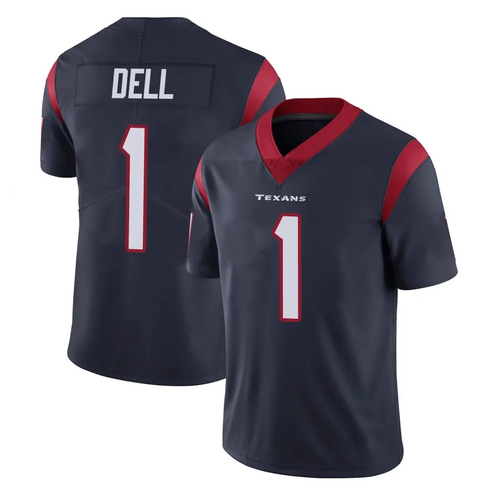Broks H.Texans #1 Tank Dell Player Navy Limited Vapor Untouchable Home Game Stitched Jerseys