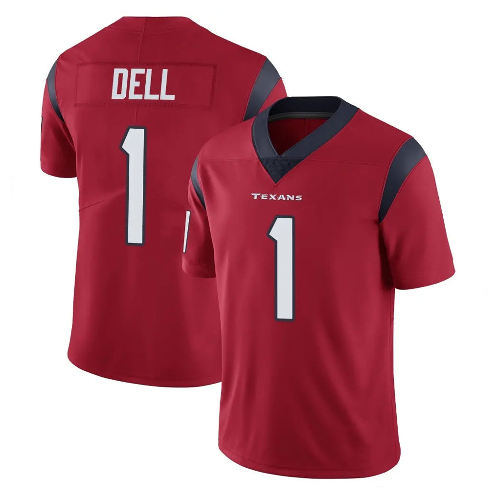 Broks H.Texans #1 Tank Dell Player Red Limited Vapor Untouchable Home Game Stitched Jerseys