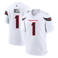 Broks H.Texans #1 Tank Dell Player White Home Game Stitched Jerseys