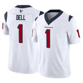 Broks H.Texans #1 Tank Dell Player White Limited Vapor F.U.S.E. Home Game Stitched Jerseys
