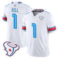 Broks H.Texans #1 Tank Dell Player Whtie 2026 Rivalries Vapor Limited Home Game Stitched jerseys