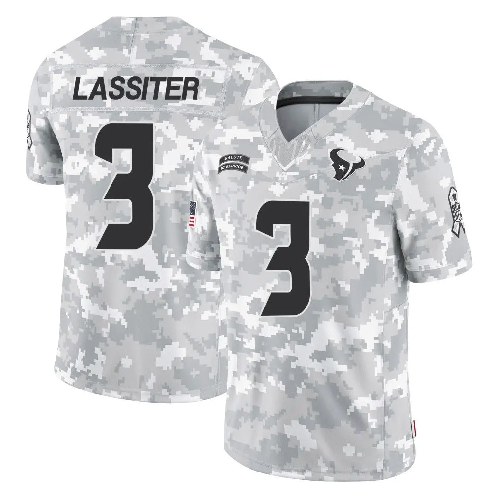 Broks H.Texans #3 Kamari Lassiter Player Arctic Camo Salute To Service Limited Game Stitched Jerseys