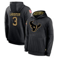 Broks H.Texans #3 Kamari Lassiter Player Black Salute to Service Hoodies Limited Game Stitched Jerseys