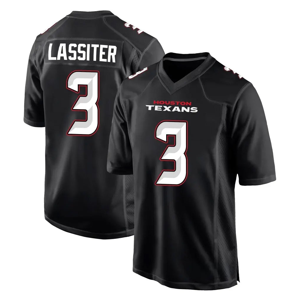 Broks H.Texans #3 Kamari Lassiter Player Carbon Black Fashion Home Game Stitched Jerseys