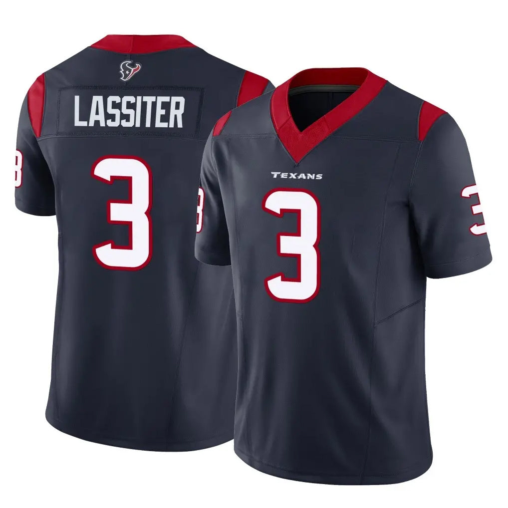 Broks H.Texans #3 Kamari Lassiter Player Navy Limited Vapor F.U.S.E. Home Game Stitched Jerseys