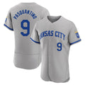 Broks KC.Royals #9 Vinnie Pasquantino Player Gray Limited Elite Home Game Stitched Jerseys