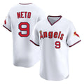 Broks LA.Angels #9 Zach Neto Player White T-shirt Home Limited Stitched Jerseys