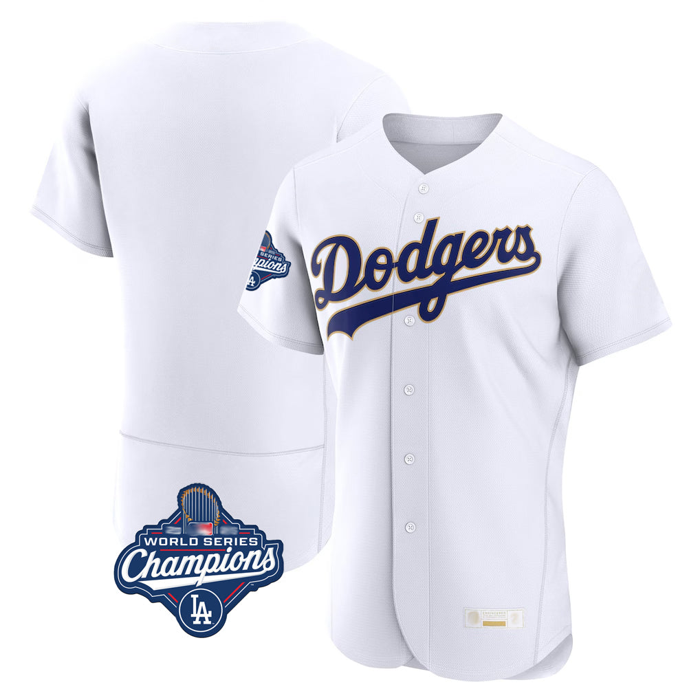 Broks LA.Dodgers Blank Player Gold White 2026 Collection Stadium Limited Elite World Series Meet Stitched Jerseys