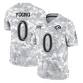 Broks LA.Rams #0 Byron Young Player Arctic Camo Salute To Service Limited Game Stitched Jerseys