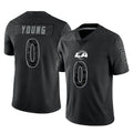 Broks LA.Rams #0 Byron Young Player Black Limited Reflective Home Game Stitched Jerseys