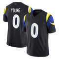 Broks LA.Rams #0 Byron Young Player Black Midnight Rivalries Collection Limited Home Game Stitched Jerseys