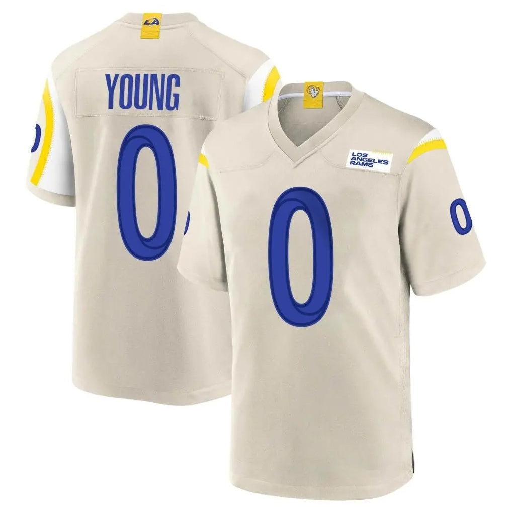 Broks LA.Rams #0 Byron Young Player Bone Home Game Stitched Jerseys