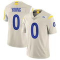 Broks LA.Rams #0 Byron Young Player Bone Limited Vapor Home Game Stitched Jerseys