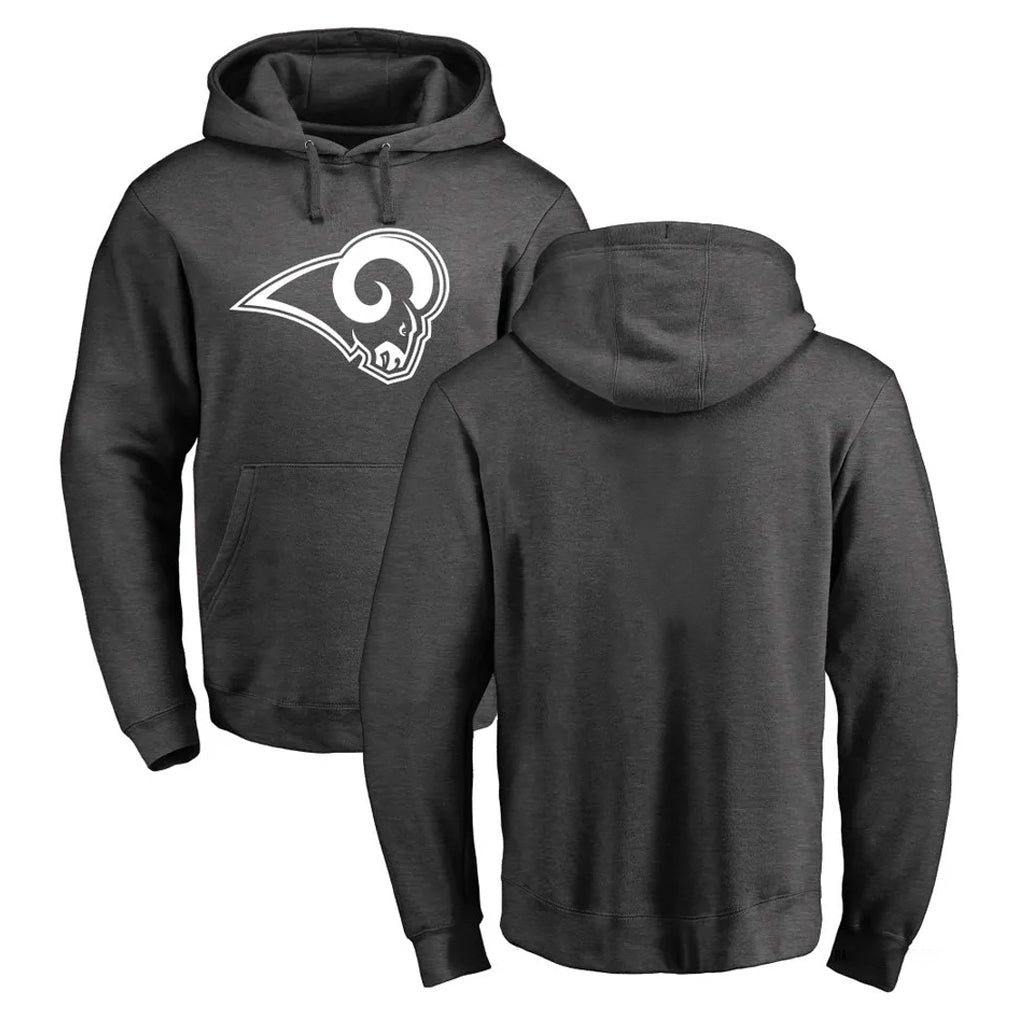 Broks LA.Rams #0 Byron Young Player Gray Pullover Hoodie Limited Game Stitched Jerseys