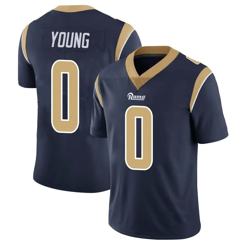 Broks LA.Rams #0 Byron Young Player Navy Limited Vapor Untouchable Home Game Stitched Jerseys