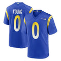 Broks LA.Rams #0 Byron Young Player Royal Home Game Stitched Jerseys