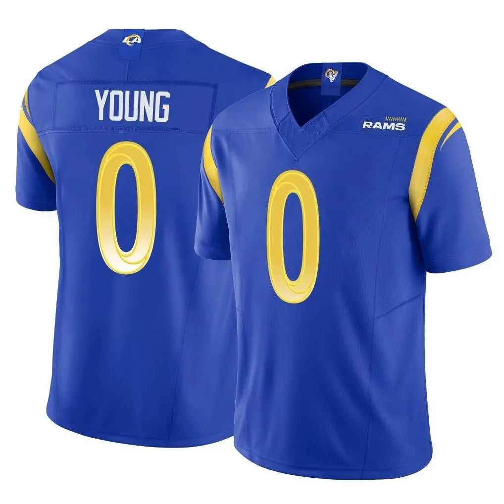Broks LA.Rams #0 Byron Young Player Royal Limited Vapor F.U.S.E. Home Game Stitched Jerseys