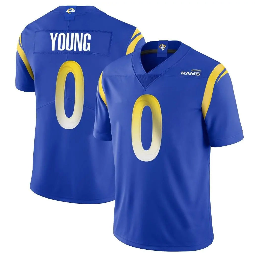 Broks LA.Rams #0 Byron Young Player Royal Limited Vapor Untouchable Home Game Stitched Jerseys