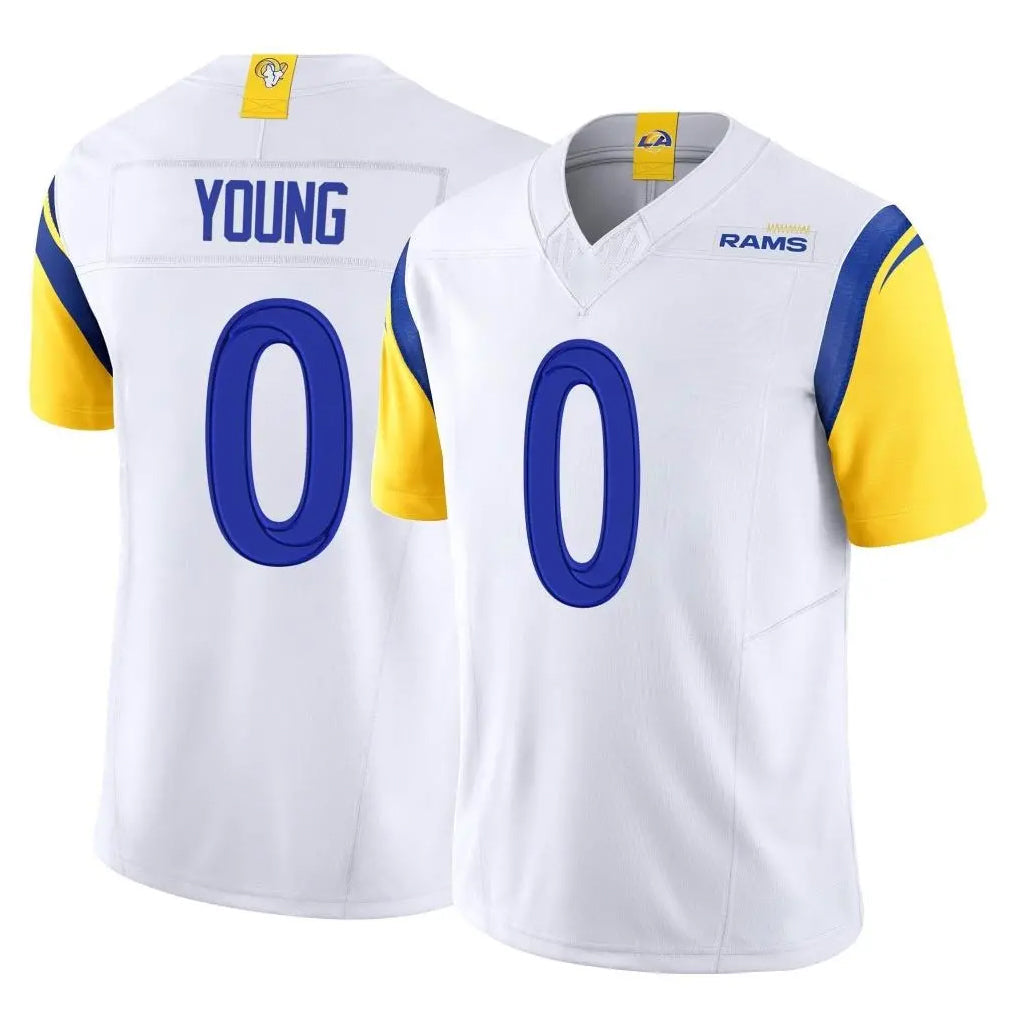 Broks LA.Rams #0 Byron Young Player White Limited Vapor F.U.S.E. Home Game Stitched Jerseys