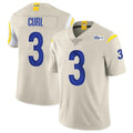 Broks LA.Rams #3 Kam Curl Player Bone Limited Vapor Home Game Stitched Jerseys