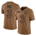 Broks LA.Rams #3 Kam Curl Player Brown Salute To Service Limited Stitched Jerseys