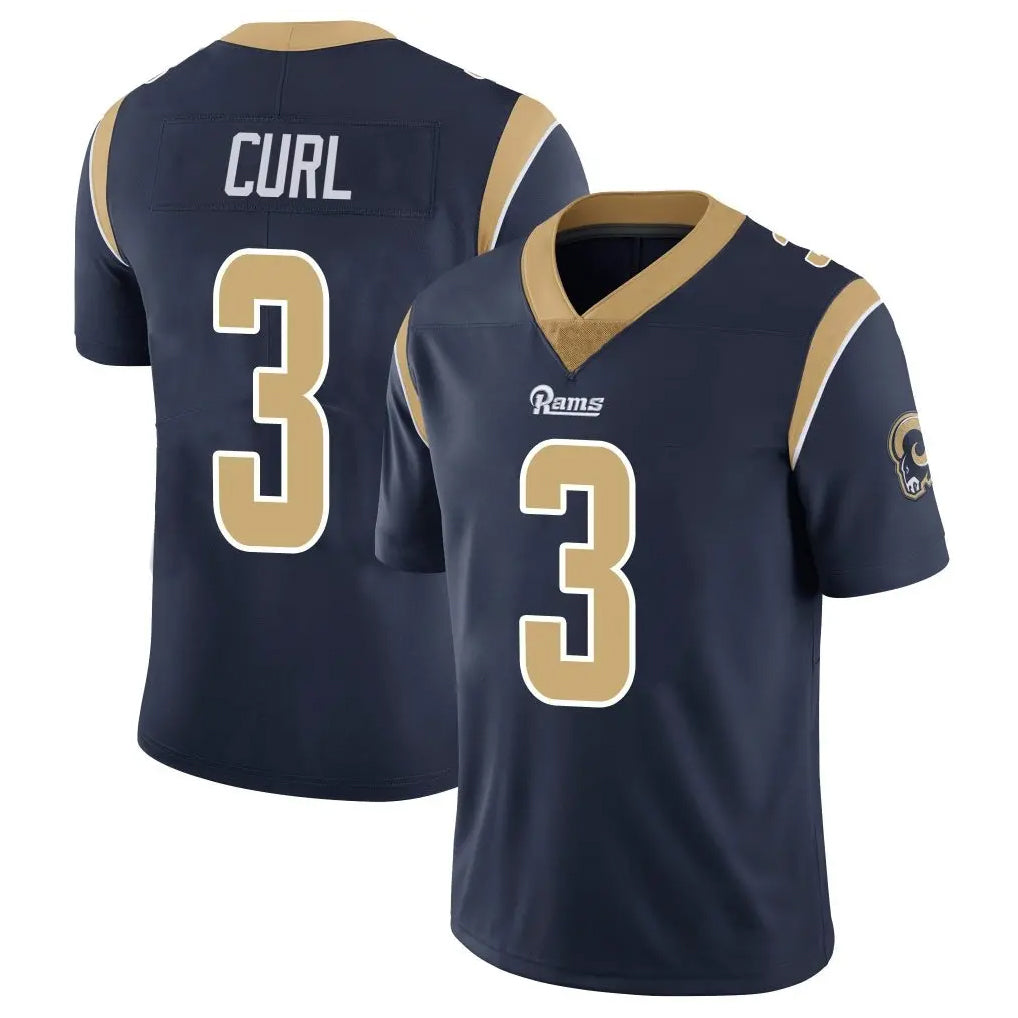 Broks LA.Rams #3 Kam Curl Player Navy Limited Vapor Untouchable Home Game Stitched Jerseys