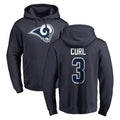 Broks LA.Rams #3 Kam Curl Player Navy Pullover Hoodie Limited Game Stitched Jerseys