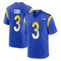 Broks LA.Rams #3 Kam Curl Player Royal Home Game Stitched Jerseys