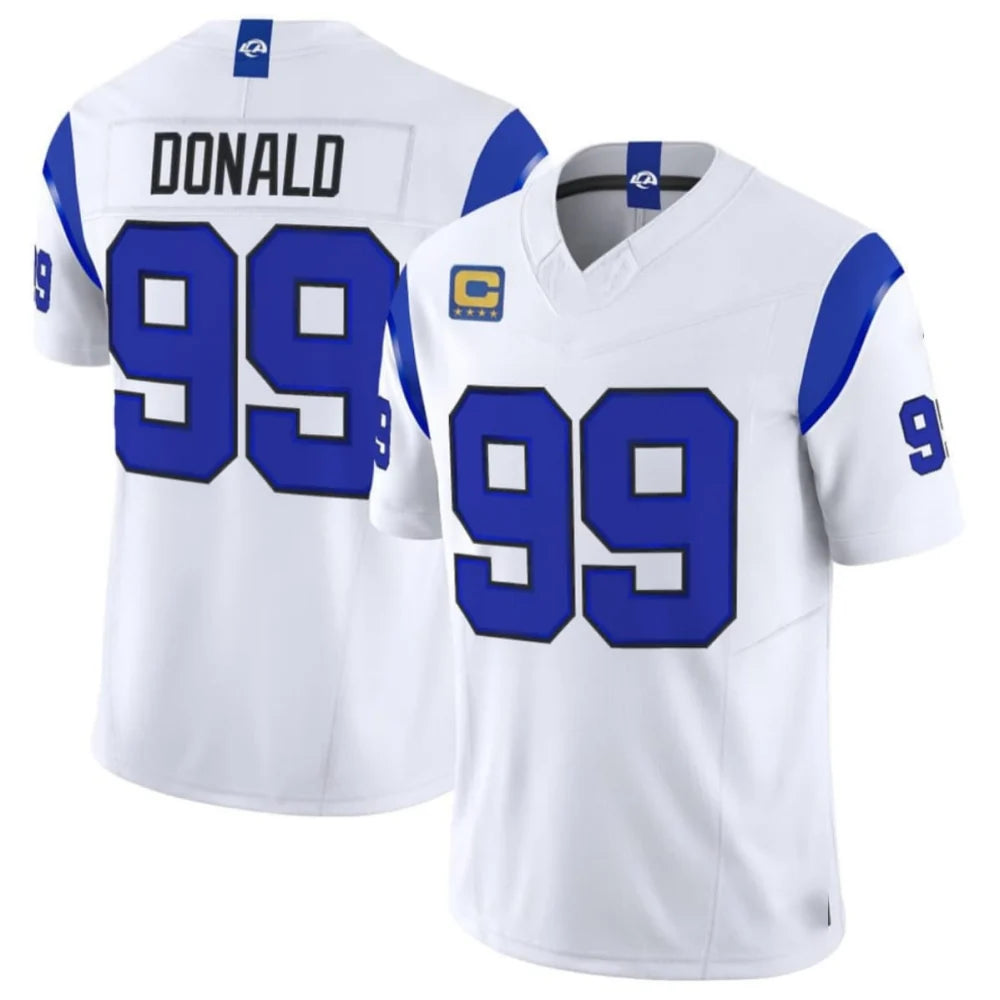 Broks LA.Rams #99 Aaron Donald White 2026 F.U.S.E. With 4- Star C Patch Vapor Limited Football Stitched Jersey