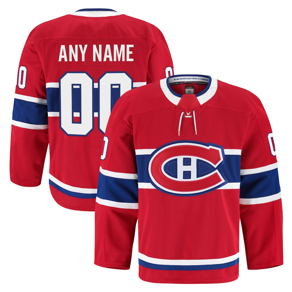 Broks Custom M.Canadiens Red Home Authentic Pro Jerseys
