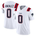 Broks NE.Patriots #0 Christian Gonzalez Player White Limited Vapor F.U.S.E. Home Game Stitched Jerseys