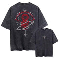 Cotton Men Women Washed Vintage T-Shirt Anime Graphic Print