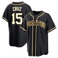 Broks P.Pirates #15 Oneil Cruz Player Black Fashion Out Home Game Stitched Jerseys