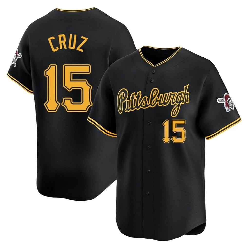 Broks P.Pirates #15 Oneil Cruz Player Black Home Limited Stitched Jerseys