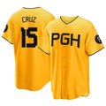 Broks P.Pirates #15 Oneil Cruz Player Gold City Connect Home Game Stitched Jerseys