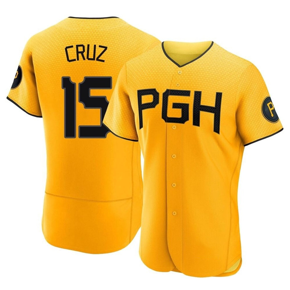 Broks P.Pirates #15 Oneil Cruz Player Gold City Connect Home Limited Elite Stitched Jerseys