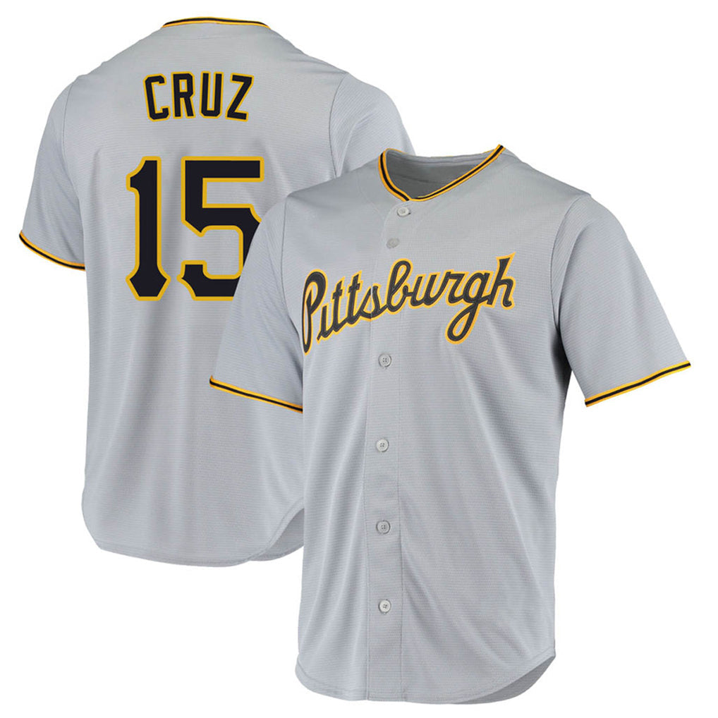 Broks P.Pirates #15 Oneil Cruz Player Gray Road Home Game Stitched Jerseys