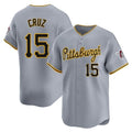 Broks P.Pirates #15 Oneil Cruz Player Gray Road Home Limited Stitched Jerseys